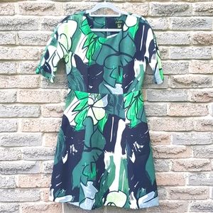🇺🇦 Fundraiser: Cartise Green Tropical Print Dress